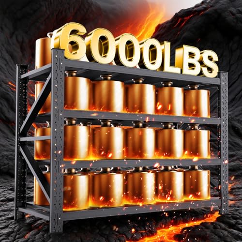 Garage Shelving Heavy Duty, Metal Garage Shelves, 7000LBS Storage Shelves - size: 70''H*60''W*23.6''D