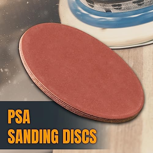 POWERTEC 10 PCS 60 Grit 9 Inch PSA Sanding Discs, Self Stick Adhesive Sandpaper, 9" for Drywall, Woodworking, Paint, Epoxy with Random Orbital Sanders, DA Sanders, 6x48 Belt Disc Sander (110340) - style: 60 Grit, 10PK