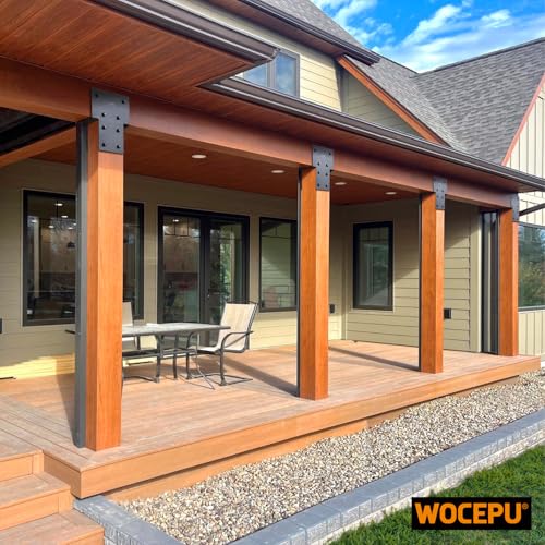1 Pack Heavy Duty 8x8 (Actual 7.5"x7.5") Stainless Steel Post Caps Tie Bracket , Fit Connecting Wood Gazebo, Deck Patio Post and Wood Beams Bracket ( Dark Ggray) - size: Standard 8"x8"(Actual 7.5"x7.5")