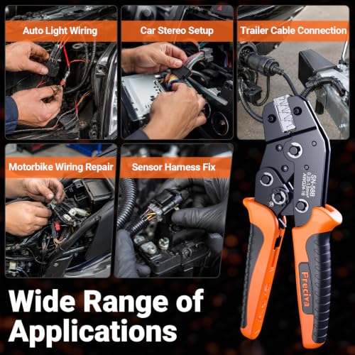 Preciva Automotive Connector Terminal Pin Kit, 1019Pcs with Crimper & Case