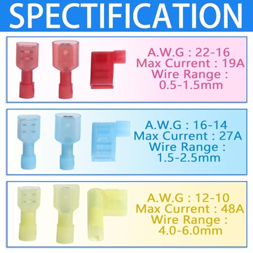 Nylon Spade Connector Right Angle Kit 90 Degree Terminal Crimper