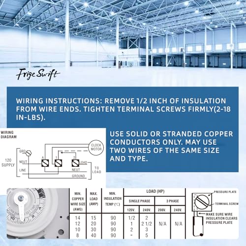 T101R 40A 120V 24-Hour Programmable Timer for Commercial Defrost, Lighting