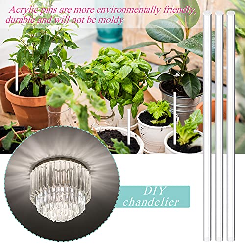 Zopeal 30 Pcs 12" Clear Acrylic Dowel Rod for Craft, 0.25'' / 6mm Diameter - size: 0.25 Inch (6 mm) Diameter