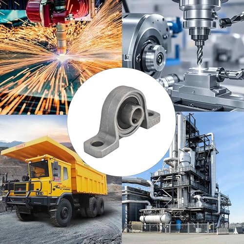 pson 2Pcs 10mm Bore Mounted Pillow Block Bearing KP000, Self‑Aligning Zinc Aluminum Alloy Housing for Linear Shaft Rods, Machinery - size: 10mm