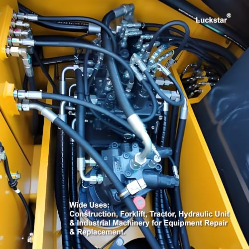 Luckstar 26711-08-08 72" Long 1/2" Hydraulic Hose Swivel Assembly, 2-Layer Steel Braided, EN853 SAE 100R2AT, Female JIC 37° x Female JIC 37°, 6525 PSI Working Pressure - size: 72" JIC Hose Assembly
