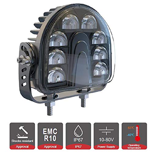 ONERAY LED Forklift Safety Light, Blue Arc Warning Zone Light, 2-Pack, 40W - color: 2-Pack Blue Arc