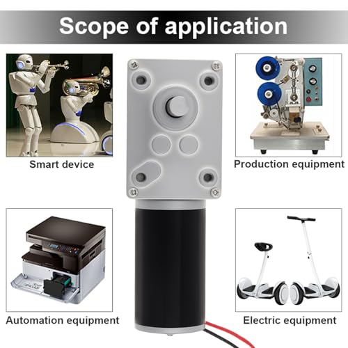 12V DC Worm Gear Motor with Bracket, Couplings Forward‑Reverse Switch - size: Speed-16 RPM