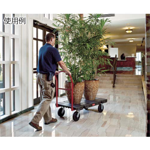 Rubbermaid Commercial Products Heavy Duty Platform Truck, 8" Polyolefin Casters, 2500 lb. Capacity, Black, for Warehouse/Garage/Cleaning/Manufacturing - size: 24x48, style: Poly Casters