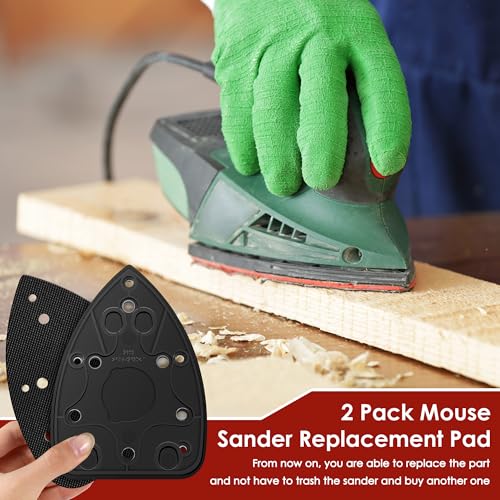 2 Pack Mouse Sander Replacement Pads Compatible with Ryobi Sander