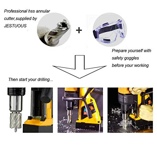 Annular Cutter JESTUOUS 3/4 Inch Weldon Shank 7/16 Cut Dia 2 Cut Depth