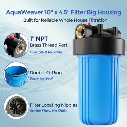 WH-10HD 10" x 4.5" Whole House Water Filter Housing