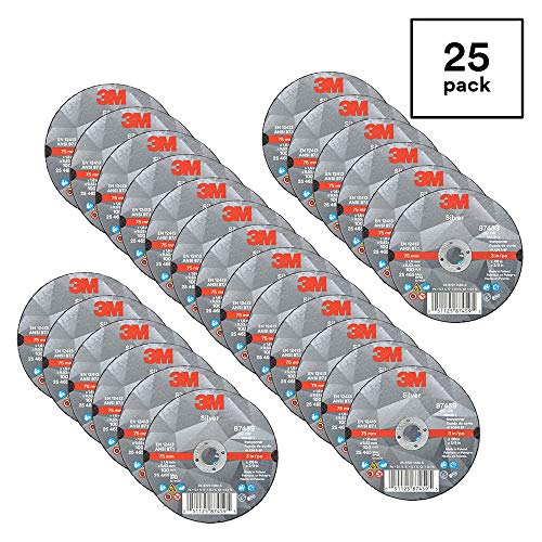 3M Silver Cut-Off Wheel, 87459, 36+, T1, 3 in x 0.06 in x 3/8 in - size: 3 in x .060 in x 3/8 in, style: T1