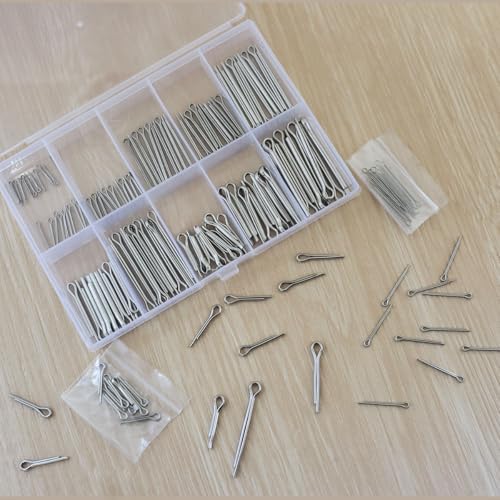 150 Pcs 304 Stainless Steel Cotter Pins Assortment Kit