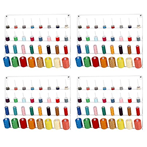 Embroidery Thread Organizer 4 Pack Thread Holders for Spools of Thread - color: White