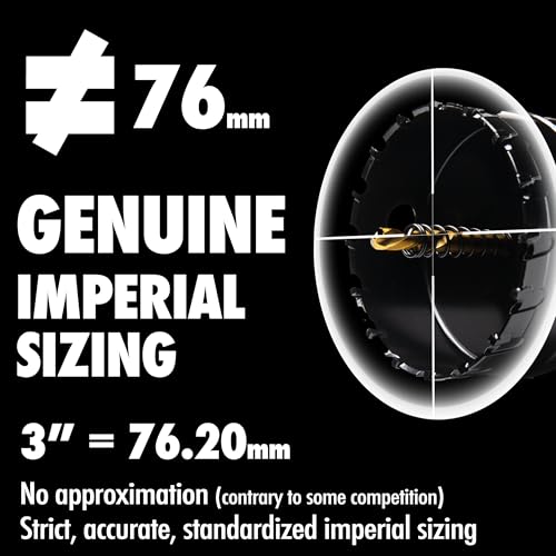 3" Tungsten Carbide Tipped Hole Saw Drill Bit for Hard Metal, 76.2mm Hole Cutter for Sheet Metal, Stainless Steel, Iron, Wood, Plastic - size: 3 in