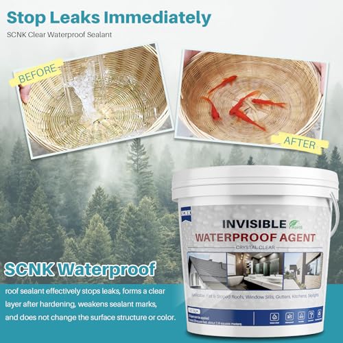 2kg Transparent Waterproof Coating, Water-Based, Stop Leaky - size: 2000g