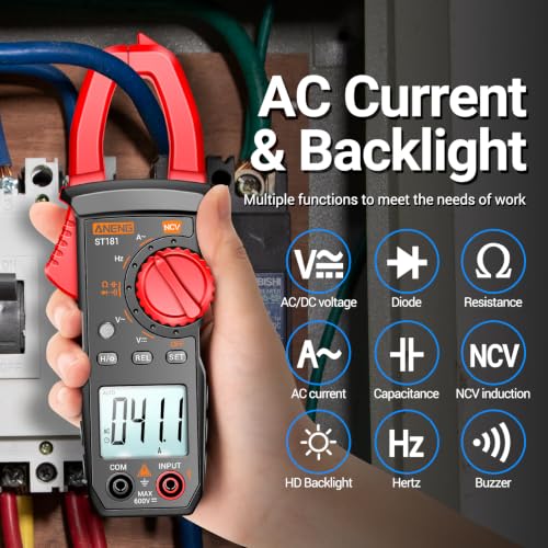 ANENG Digital Clamp Meter,Multimeter Tester,4000 Count,NCV,Amp Voltmeter - style: 4000 Counts AC Current