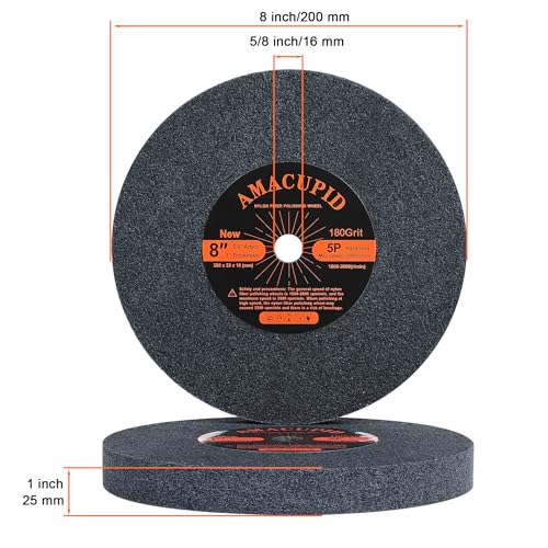 Brushed Buffing Wheels 5P Hardness 8 Inch. Polishing Copper and Aluminum
