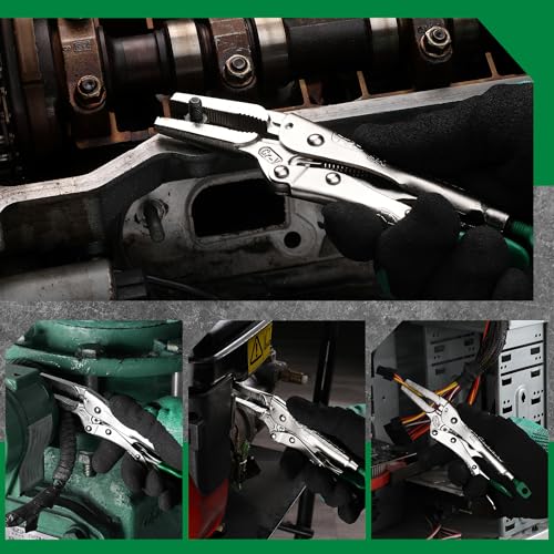 SK 6.5" Long Nose Locking Pliers, Vice Grips, Premium CR-V Steel - size: 6.5" Single