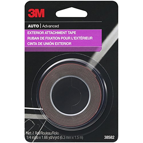 3M 38582 1/4" x 5' Exterior Attachment Tape (24 Pack) - size: 24 Pack
