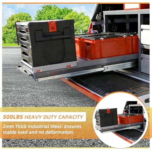 Heavy Duty Drawer Slides 12 14 16 18 20 22 24 26 28 30 32 34 36 40 44 48 52 56 60 Inch 500 Lbs Side Mount Full Extension Ball Bearing Rails Rail Tool Box Runner -W:76mm, 16 Inch - size: 16 Inch, style: Load:500 lb (No lock) -W:76mm
