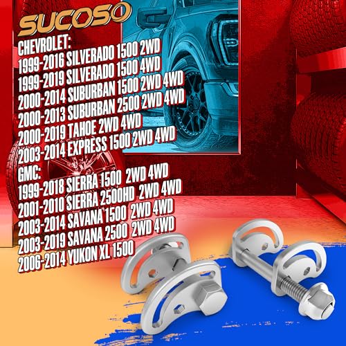 Camber Bolts for Chevy Silverado GMC Sierra 1500 2500 Express Tahoe, 4pcs
