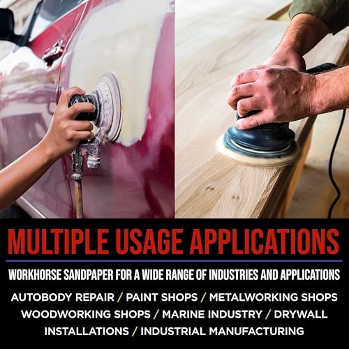 ProductionShop Premium 600 Grit 6" Gold Sanding Discs, Box of 100 - Hook & Loop Backing Abrasive Sandpaper for DA & Random Orbital Sanders - Sand Automotive Paint, Metal, Wood, Woodworking Furniture - style: 600 Grit