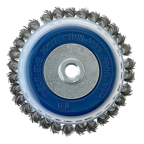 Mercer Industries 189050 - 6" x 5/8"-11 Heavy-Duty Knot Cup Brush, .035 Carbon Steel Wire - color: .035 Carbon Steel, size: 6" x 5/8"-11, style: Knot Cup