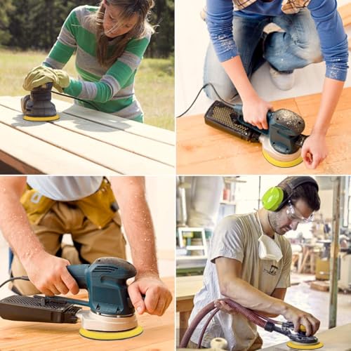 5 Inch 8 Hole Hook and Loop Sander Pad Compatible with Porter Cable 343 382
