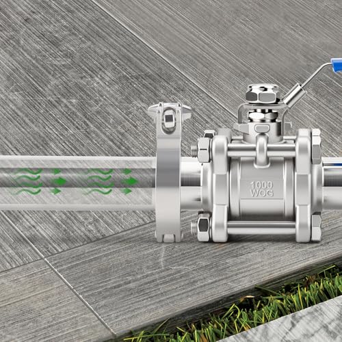 TAISHER 1PCS 304 Stainless Steel 1/2" Tube OD 3PC Sanitary Ball Valve 1.5" Tri Clamp 50.5MM Ferrule Flange - size: 1/2" OD(3PC)