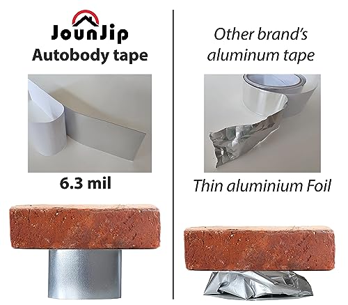 Auto Body Repair Tape, Heavy Duty Aluminum Tape, 6.3 Mil, 2" x 10”, 12 Pack