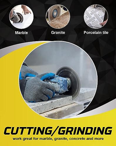 5“ Grinding Tile Blade Porcelain Diamond Blade Cutting and Grinding for Granite Marble Porcelain Tiles - size: 5 Inch-1pc