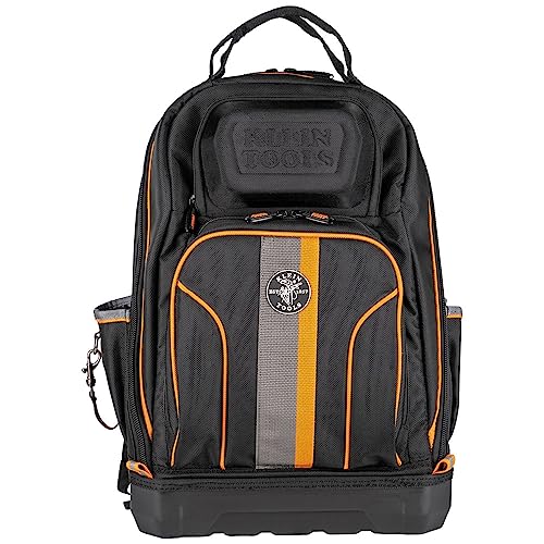 Klein Tools 62800BP Backpack Tool Bag, 40 Pockets, Black/Orange - style: Full-Size
