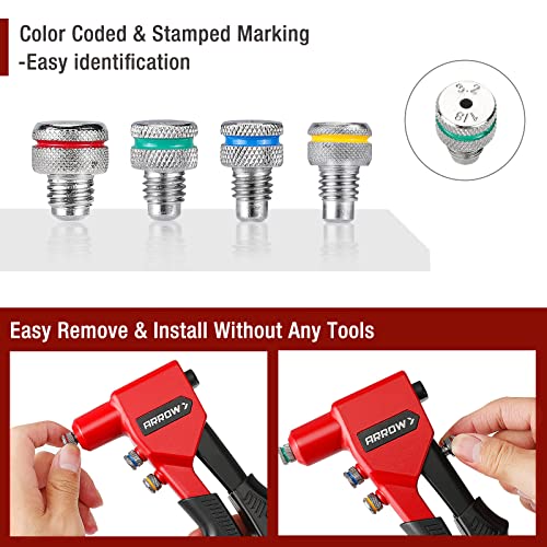 Arrow Hand Riveter Kit, RT187M Professional Pop Rivet Gun