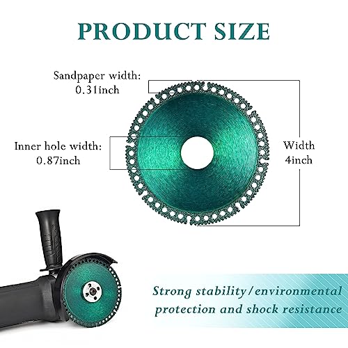 5 Packs 4 Inch Indestructible disc for Grinder, Indestructible Disc 2.2 - style: Green 4 Inch