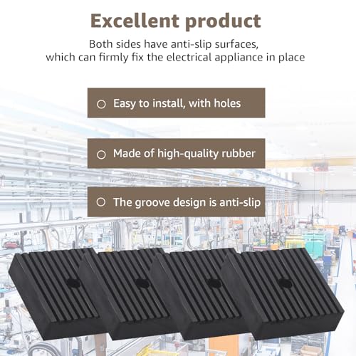 4 Pcs Solid Shock Pad for Air Compressor Pads or Equipment Shock Absorbing