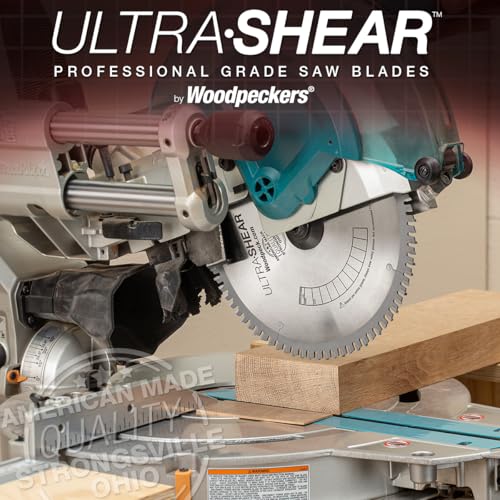 10 Inch Miter Saw Blade, 80T, 5/8" Arbor, 1/8" Kerf, USA Made, Optimized 80 Tooth Geometry for Crosscuts & Miters - US1080-MTR