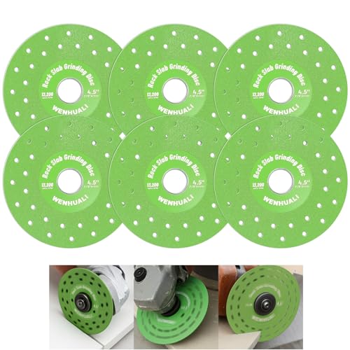 4.5" 6 Pcs Diamond Rock Slab Grinding Disc Set, Multi-Pore Cutting Blades - size: 4.5 Inch(Multi-Pore)
