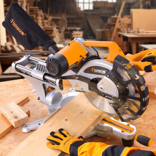 Hoteche 12-Inch Circular Saw Blade for Wood 60-Tooth Tungsten Carbide-Tipped Blade High-Performance Professioal Saw Blade for Miter Saw and Table Saws with 1-1/4-inch, 1-3/16-inch, 1-inch Arbor - size: 12-Inch, style: 60-Tooth