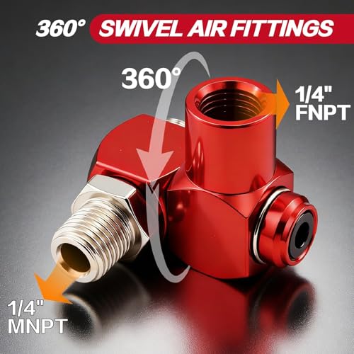 25Pcs 1/4" NPT Universal Air Coupler Plug Kit Aluminium Alloy