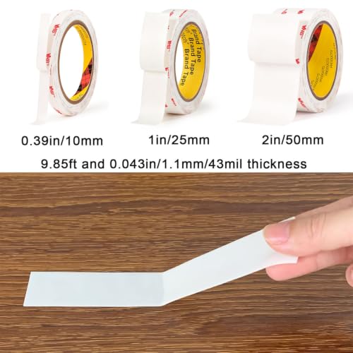 Hasaky Double Sided Tape 1in X 9.85ft,Heavy Duty Removable Mounting Tape, Picture Hanging Adhesive Strips - size: 1in x 9.85ft
