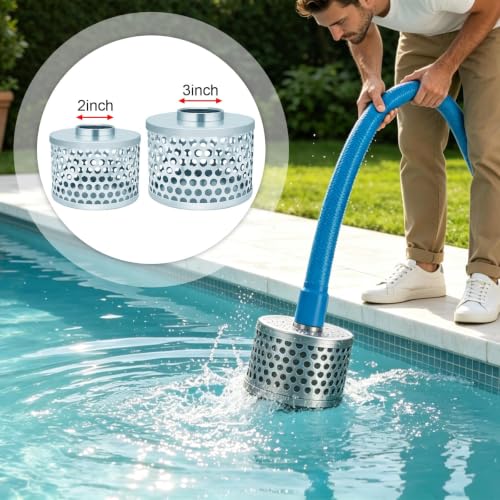 2 Inch Water Pump Suction Strainer, Round Hole Inlet Filter - size: 2 inch