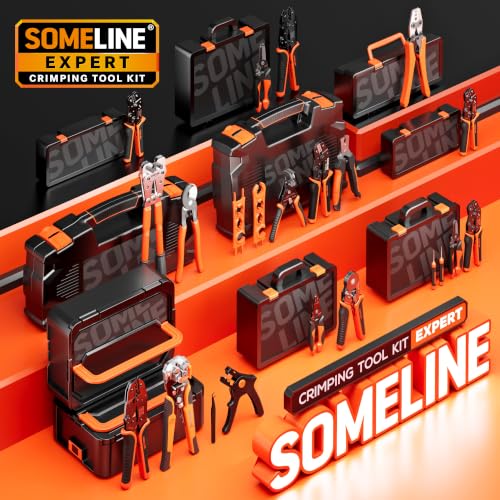 SOMELINE Wire Terminal Crimping Tool Kit, 22-10 AWG with 45-Type Connectors