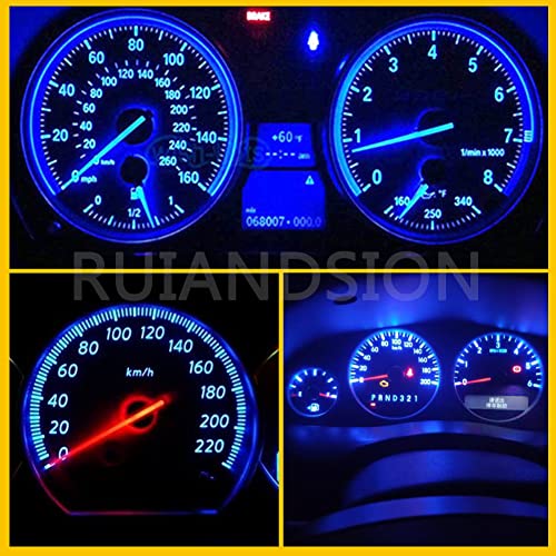 Ruiandsion BA7S 12V Mini LED Bulb for Car Dash Light – Blue - color: Blue