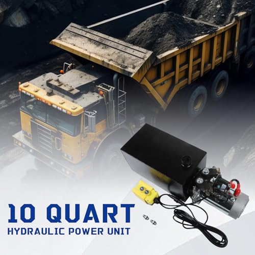 10 Quart Hydraulic Power Unit Electric Hydraulic Pump 12V DC Double Acting - size: 10 Quart