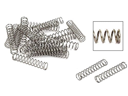 Metal Compression Spring Silver Tone (0.5x5x25mm 100 Pcs)