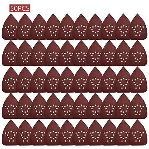 180 Grit Mouse Sander Sandpaper, 50PCS Sanding Pads for Mouse Palm Sanders, Hook and Loop Sandpaper, Triangle Sanding Pads for Black and Decker Mouse Sanders and Many Other Palm Sanders (180 Grit) - style: 180 Grit