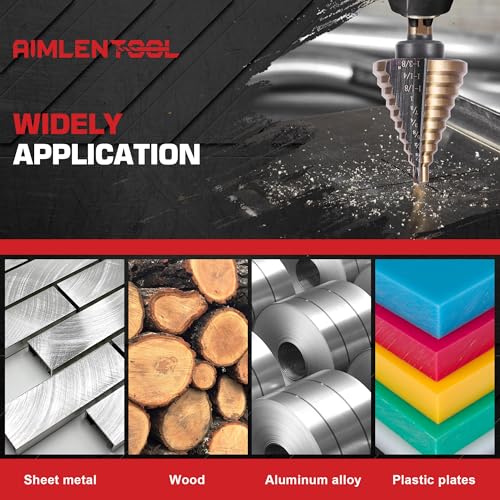 5Pcs Step Drill Bit & 5Pcs Countersink Drill Bit Set - size: Step & Countersink Set