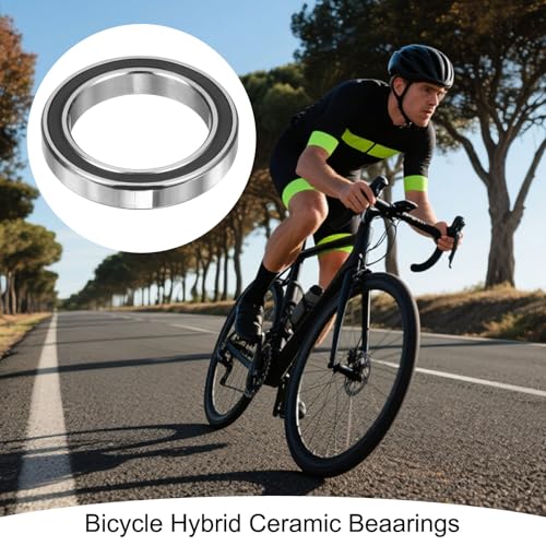 uxcell 6806-2RS Hybrid Ceramic Deep Groove Ball Bearings 30x42x7mm Si3N4 Silicon Nitride Balls Steel Rings Double Sealed Bearing for Motors, CNC Spindles (ABEC5) - size: 6806-2RS