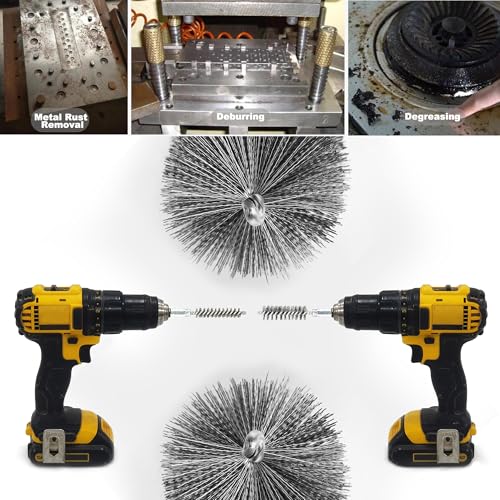 5Pcs 5/16" Stainless Steel Wire Bore Brush for Power Drill Cleaning - size: 8mm | 5/16"